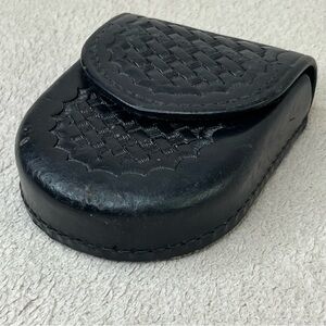 Safariland Leather Handcuff/Radio Belt Holder/Case-Black-Law Enforcement-Police